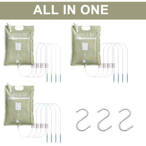 3Pcs 6.5L Automatic Vacation Plant Waterer Bag,Plant Self Watering Devices