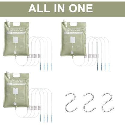 3Pcs 6.5L Automatic Vacation Plant Waterer Bag,Plant Self Watering Devices