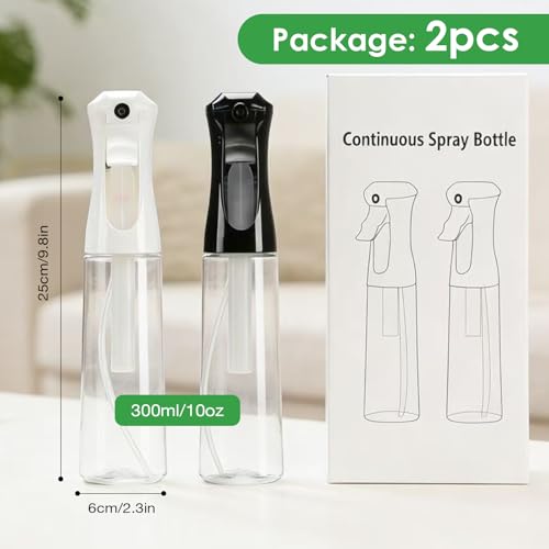 THINTON Mist Spray Bottle for Hair (10oz/300ml) - 2 Pcs
