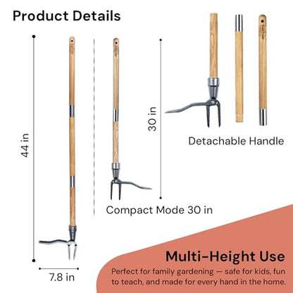 4-Claw Stand Up Weed Puller Tool, Long Handle for Weed Removal