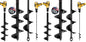 K-Brands Auger Drill Bit for Planting 4 Pack 1.6 x 16 Inch & 3.5 x 16 Inch Set – Garden Spiral Hole and Bulb Planter Tool for Umbrella Holes - Compatible with 3/8 Inch Hex Drive - size: 1.6 x 16 Inch + 3.5 x 16 Inch (Pack of 2)