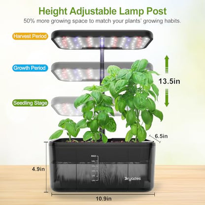 Hydroponics Growing System – Indoor Herb Garden w/Grow Light