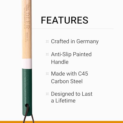 Adler 1919 Germany The Daisy Pointed Garden Hoe & Fork 41" (AG12) - style: Daisy Pointed Hoe & Cultivator 41" Medium