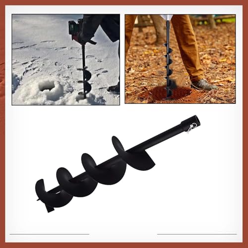 6 Inch Earth Auger Drill Bits for Planting, 6 x 31.5 Gasoline Engine Auger Post Hole Digger Drill Bits, Bulb Planter Tool with 3/4 Shaft
