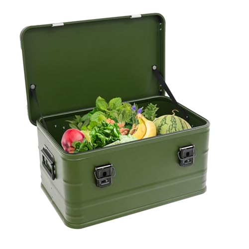 Aluminum Overland Storage Box, Outdoor Storage Bin (Green, 50L/13.2Gal) - color: Green, size: 50L/13.2Gal