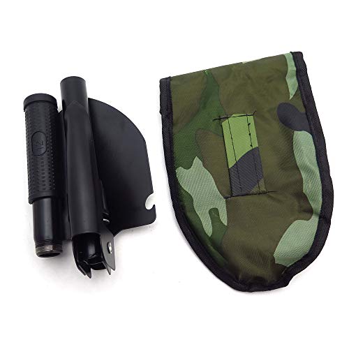 HongK- Multi-functional Military Folding Shovel Survival Spade Emergency Garden Camping - color: Black, size: Small Size