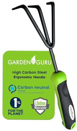 Garden Guru Hand Cultivator Rake Tiller Tool – High Carbon Steel for Ultimate Strength - Rust Resistant – Ergonomic Handle – Great for Gardening Cultivating Loosening Weeding (2 Pack) - size: 2 Pack