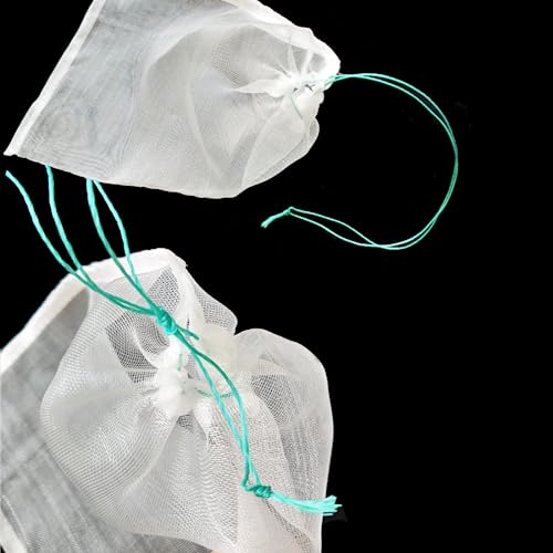 Belit 25 Pcs Net Bags Grapes Protection Bags with Drawstring Nylon Mesh Reusable Fruit Bags for Fruit Trees Vegetables (11.8"x7.8") - size: 25psc 11.8"x7.8"