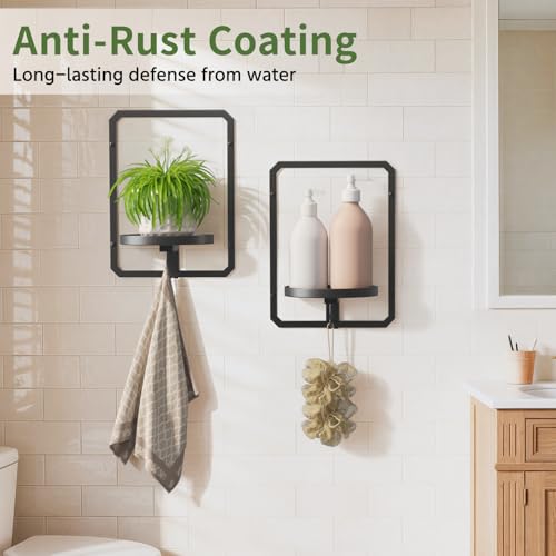 LASZOLA Plant Picture Frame Holder Shelf Wall Window Indoor, 2 Pcs Black - color: Black, size: 2