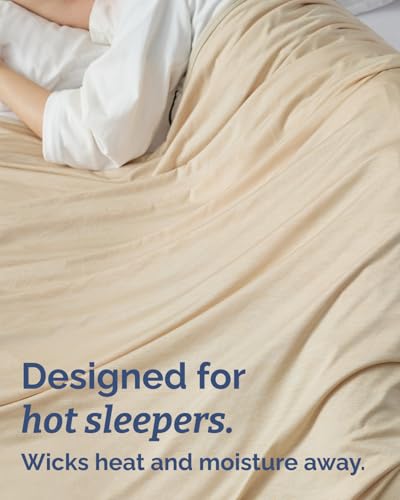 Cooling Blanket for Hot Sleepers - Cold Blanket Queen Size - Beige, 90 x 90 - color: 03 - Beige, size: Full / Queen (90" x 90")