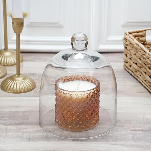 Plymor 6" x 7" Bell Jar Glass Display Dome Cloche (Small - Interior Size 5.75 inch x 5.75 inch) - size: 6" x 7"