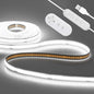 ALITOVE USB LED Strip Light 5V 6000K White COB LED Lights with Remote - color: 6000K Cold White, size: 16.4FT