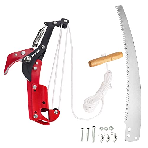 BAYTORY Extendable Tree Pruner Saw Head Without Pole, Pruning Shears - style: Iron Connector | 3-Wheel