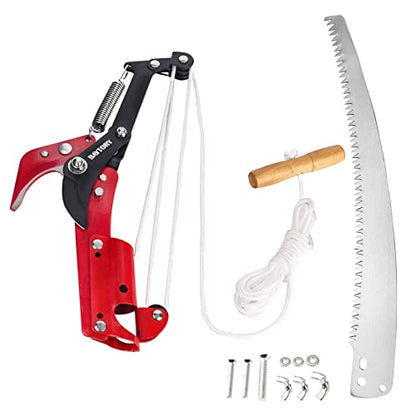 BAYTORY Extendable Tree Pruner Saw Head Without Pole, Pruning Shears - style: Iron Connector | 3-Wheel