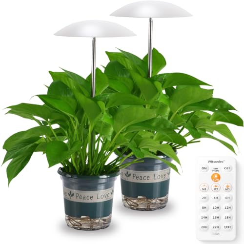 Smart LED Grow Light for Indoor Plants, Programmable Timer and Dim - color: White