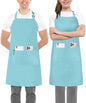 Utopia Kitchen Bib Aprons 2 Pack Adjustable With 2 Pockets - color: Aqua