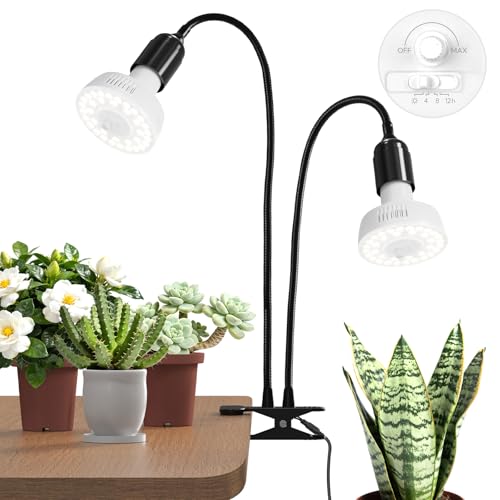 Barrina OG11A2 Clip On Grow Light for Indoor Plants, 5000K 22W(2 x 11W)