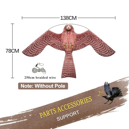 Bird Scarer Kite Without Pole Bird Hawk Flying Kite-Style A - color: style A-no pole
