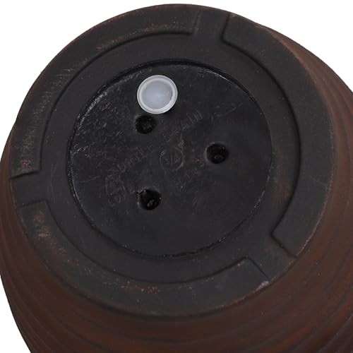 Sunnydaze Ribbed 13'' Plastic Planter Pot for Plants, Sable, 2pk - size: 13 in