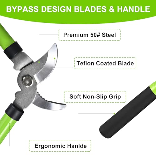 2Pcs Garden Shears Set, High Carbon Steel Pruning Loppers - style: Classic