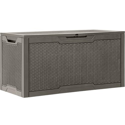 YITAHOME 100 Gallon Resin Deck Box - color: Taupe, size: 100 gallon