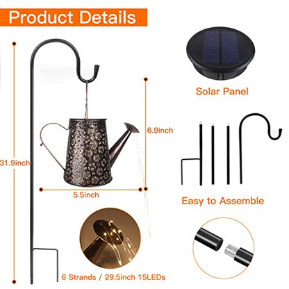 Solar Garden Lights Watering Can Lights Outdoor Garden Decor