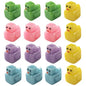 EMiEN 15 PCS Little Duck 5 Colors Pixel Grid Square Duck - color: 15 Pcs Pixel Duck