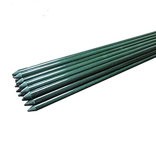 5ft Garden Stakes 20pack, 1/4'' Diameter Plant Stakes, Never Rust for Plant Support Poles, Green(60inch) - size: 1/4'' Dia x 5Ft Height (20 packs)