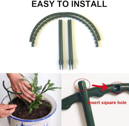 Mwellewm Plant Stakes Small Plant Supports for Indoor Plants Holder Sticks - size: 5.7 x 9.8inch