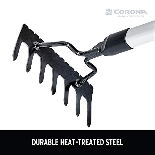 Corona Tools GT 3234 Reach 7-Tine Extended Rake, Silver,RED,Black