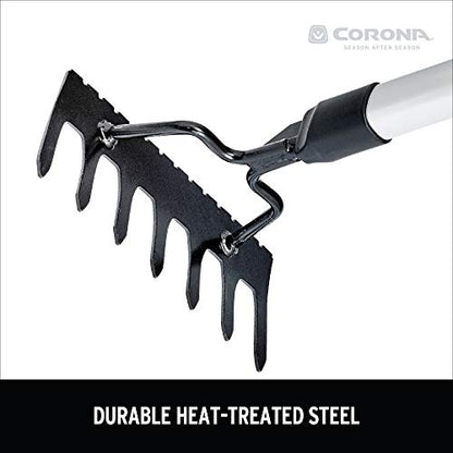 Corona Tools GT 3234 Reach 7-Tine Extended Rake, Silver,RED,Black