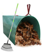 65 Inch 25 Tines Metal Leaf Rake Set with 40 Gal Dustpan-Type Bags - style: Green Dustpan
