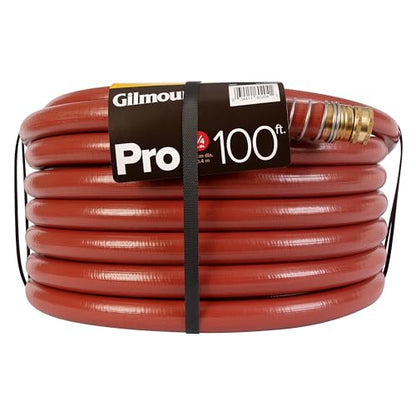 Gilmour Pro Commercial 3/4" x 100' Heavy Duty Water Hose, Durable and Kink Resistant 100 ft Garden Hose