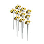 10Pcs Bee Garden Stakes Decor Metal Yard Art Ornaments Front Yard Art Stick Floral Picks Spring Summer Resin Bumble Bees Garden Stakes Outdoor Lawn Pathway Patio Plant Pot, Flower Bed Yellow