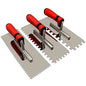 Stainless Steel Tile Tools Set 3PC, Trowel Concrete Tool, Notched Trowel
