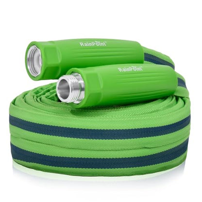 RAINPOINT Garden Hose 50FT, Up to 60% Lighter Non-Expanding Water Hose with TPE Inner Tube, Lightweight & Flexible Anti-Kink Hose, 800D Oxford Fabric, Weather-Resistant, 450PSI Burst, 3/4" Fittings - size: 50FT