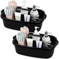 Large Cleaning Supplies Caddy Portable Shower Caddy Basket Black 2 Pack - color: Black, size: Large, 2pcs