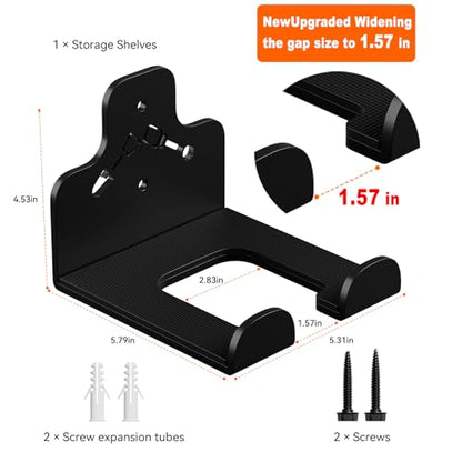 Garage Organizer Trimmer Rack Wall Mount, Weedeater Hanger, Black, 2 Pack - color: Black 2 Packs