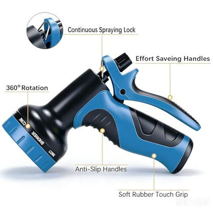 10 Spray Modes Multi-Functional Garden Hose Nozzle, All-Purpose Water Sprayer for Gardening, Cleaning & Pet Care