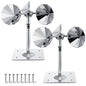 2 Pack Reflective Spinning Bird Deterrents, Wind-Powered Aluminum Alloy