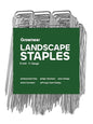 GROWNEER 100 Pack Landscape Staples 6 inch 11 Gauge Yard Stakes - size: 6 Inch