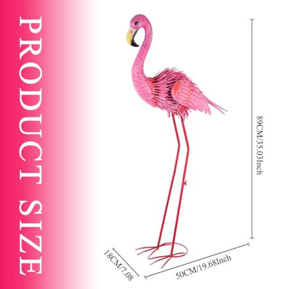 35" Flamingo Garden Statues & Sculpture - color: Flamingo 2