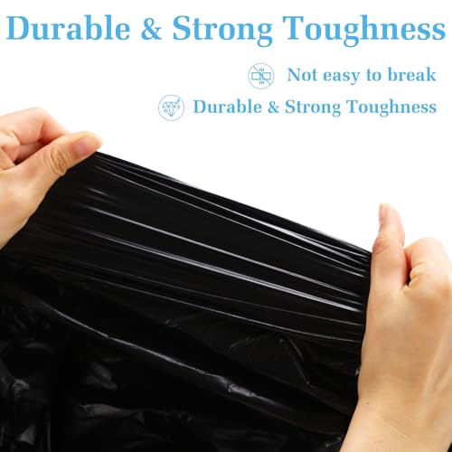 31 Gallon Trash Bags Heavy Duty - 50 Pack Black Large Garbage Bags, Tall 31 Gal Trash Can Liners for Commercial, Kitchen, Yard, Construction Waste, 117 Liter Capacity