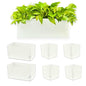 LaLaGreen Planters for Indoor Plants (7 Pack) White Window Boxes Planter - color: White