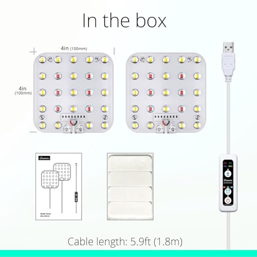 Under Shelf Grow Light, Auto Timer, Dimmable, Warm White, 1-Pack - color: Warm White