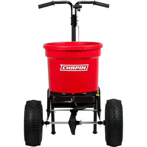 CHAPIN International 82050C 70-Pound Contractor Turf Broadcast Spreader, 1-Pack, Red