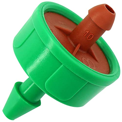2 GPH Drip Irrigation Emitters Pressure Compensating Drippers Constant Flow Heads Parts Garden Flower Pots Plants Systems Dig Kit for 1/4 Inch Watering Tubing Line, 50-Pack - color: 2 GPH