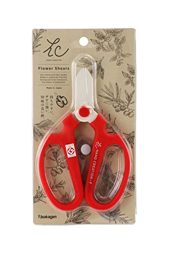 Flower Scissors Hand F-170 - color: Red