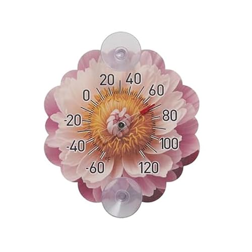 Taylor Silicone Suction Cup Thermometer - Sunflower Design - color: Pink