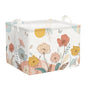 Clastyle 36L Boho Flower Leaf Girls Storage Basket Spring Garden Butterfly Clothes Toy Nursery Bin Collapsible Rectangle Book Shelf Basket for Kids Room